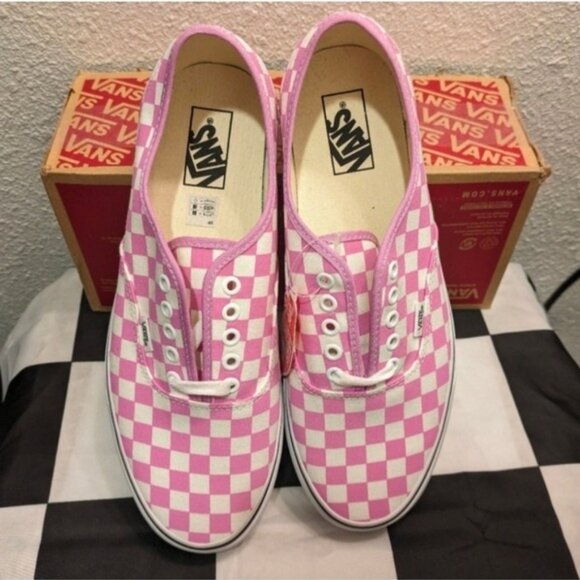 Vans Authentic Checkerboard Men Size 11.5 Orchid and White Pink 112025 - Picture 7 of 11